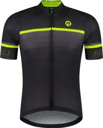 Maillot Manches Courtes Velo Rogelli Hero II - Homme - Jaune/Noir/Gris