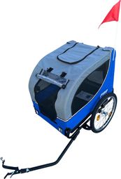 Remorque pour chien - pliable - Deluxe Gris - Max 30 kg
