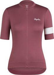 Rapha Core kortemouwenshirt bruin/wit dames