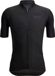 Maillot Manches Courtes Santini Colore Puro Noir