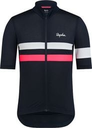 Maillot manches courtes Rapha Brevet Lightweight Jersey Bleu/Argent/Rose Homme