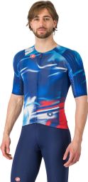 Castelli Wolfpack Rave 8S Heren Trui Korte Mouw Blauw/Rood