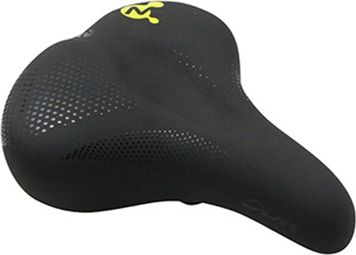 SELLE NEWTON CITY METRO ELASTOMERE NOIR A MEMOIRE DE FORME AVEC POIGNEE PRISE EN MAIN 260x220mm (IDEAL POUR VELO ELECTRIQUE)