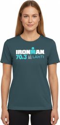 Dames Ironman 70.3 Finland Turquoise Blauw Korte Mouw T-Shirt