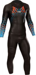 Mako OWP 2.0 neopreen wetsuit voor heren, zwart/blauw/oranje