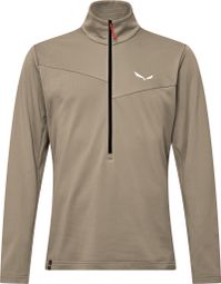 Heren Salewa Puez Cammino Fleec 1/2 Ritssluiting Beige