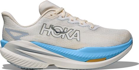 Hoka Mach X 3 Running Shoes, White/Blue, Women's