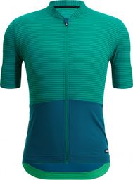 Santini Colore Riga Kurzarmtrikot Grün/Blau