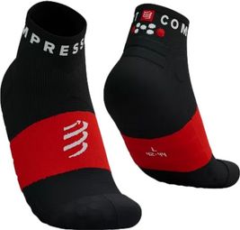 Chaussettes Compressport Ultra Trail Socks V2.0 Low Noir/Rouge