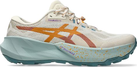 Asics Trabuco 14 Trail-Laufschuhe für Damen, beige/blau