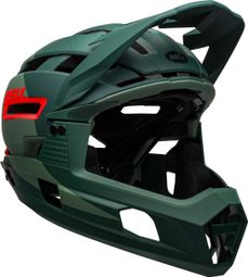 Casque avec Mentonnière Amovible BELL Super Air R Mips Vert Rouge