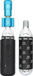 Peaty's Holeshot Road/Gravel Turquoise CO2 Inflator + 2 CO2 Cartridges (16g)