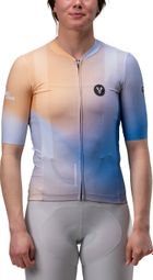 LeBram Race Aero damesfietsshirt met korte mouwen, geel en blauw