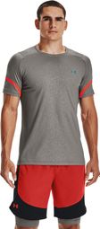 Under Armour Rush 2.0 Emboss Kurzarmtrikot Grau