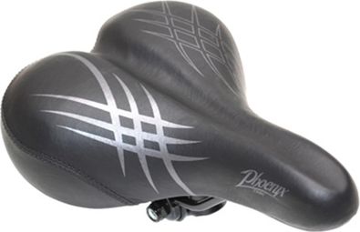 SELLE NEWTON CITY STRACE PHOENIX HOMME NOIR 259x185mm AVEC CHARIOT RAIL ACIER NOIR