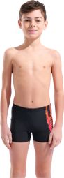 Maillot de Bain Arena Paint Noir/Corail Garçon