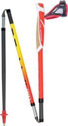 Bâtons de Trail Pliables 4 Brins TSL Outdoor Carbon 4 Cork Cross Fire Jaune/Rouge