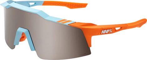 100% Speedcraft SL Soft Tact Blu / Arancione - Lenti HiPER Mirror Silver