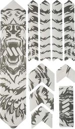 All Mountain Style Honeycomb XL Frame Protection Kit 10 stuks - Bear / Clear