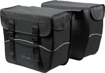 Greenlands Sac double noir-noir. taille 35x31x16 (x2) cm. bords biseautés  34L