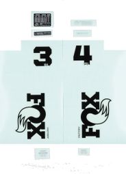 Fox Racing Shox Oranje 34SL Vorkstickerset Zwart 2026
