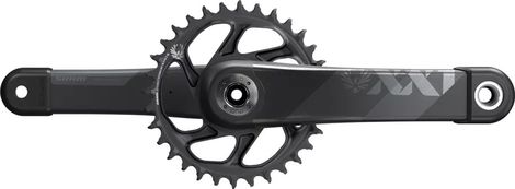 Sram XX1 Eagle DUB Boost Kurbelgarnitur Cannondale-AI 12V Direct Mount Kettenblatt 34 Zähne (ohne Gehäuse) Grau