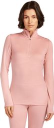 Baselayer 1/2 zip Icebreaker Merino 260 Tech Rose Woman