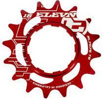 Elevn Aluminio Cog Shimano Rojo