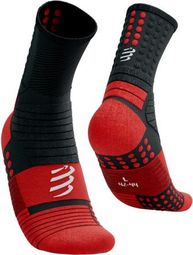 Chaussettes Compressport Pro Marathon Socks Noir/Rouge
