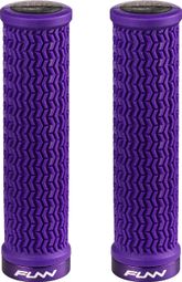 Pair of Funn HoleShot 130mm Purple Grips