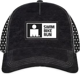 Ironman Big Mdot SBR Running Trucker Cap Black/White