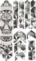 Kit Protection de Cadre All Mountain Style Honeycomb XL 10 pcs - Skull / Transparent