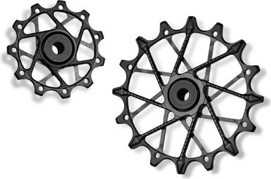 Paire de Galets de Dérailleur Garbaruk pour Shimano 11v Noir