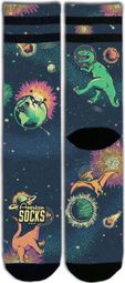 Space Dino - Chaussettes Graphiques Techniques Coolmax - Cyclisme, Running et Sport