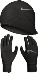 Nike Essential Running Beanie + Gloves Black Women