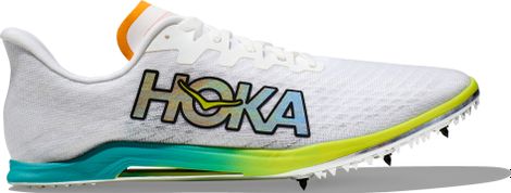 Chaussures Athlétisme Hoka Unisexe Cielo X 2 MD Blanc Bleu Jaune