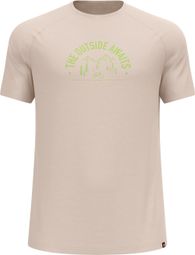 Odlo Ride 365 Performance Wol 130 Print Beige T-Shirt