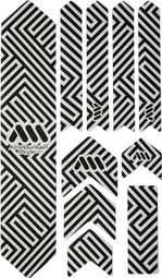 All Mountain Style Honeycomb XL Frame Protection Kit 10 stuks - Maze / Clear