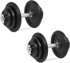 Ensemble d'haltères 18 pièces 40 kg fonte fitness musculation