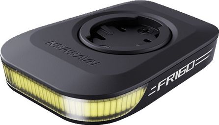 Luz delantera para bicicleta Ravemen FR160 ALU con soporte para GPS GARMIN integrado