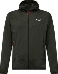 Salewa Puez Altavia Herren Fleecejacke mit Kapuze Dunkelgrün