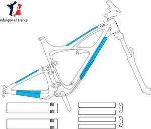 Ytwo CoatUp VBR300 E-Bike Kit di protezione del telaio 8 pezzi - Trasparente / Opaco