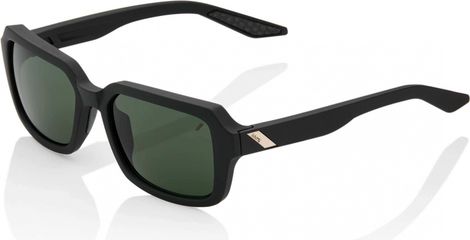 100% Rideley Soft Tact Black / Green Lens Goggles