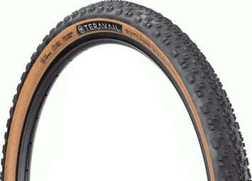 Pneu Gravel Teravail Rutland 27.5'' Tubeless Ready Souple Durable Bead-to-Bead Flancs Beiges Tan