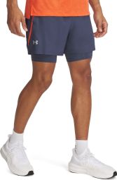 Short 2-en-1 Under Armour Launch 5in Gris Homme