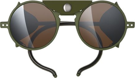 Occhiali Izipizi GLACIER Pro color kaki / Lenti a specchio argento-marrone
