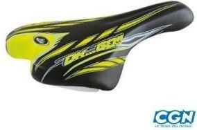 selle enfant junior 20/24 pouces monte grappa 998 ok go noir/jaune avec chariot de selle