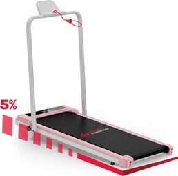 Tapis de Course - Pliable - avec Barre - Inclinaison 6km/h - Pink