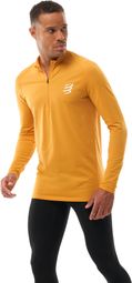 Compressport Lauf-T-Shirt mit halbem Reißverschluss, Winter Orange, Herren