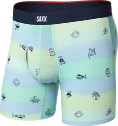 Boxer Saxx Vibe Xtra Soft Comfort Brief Fly Bleu/Vert Homme